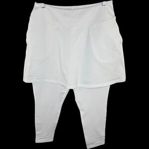 Wicked by Women with Control Petite Skirted Legging Alabaster Medium Petite